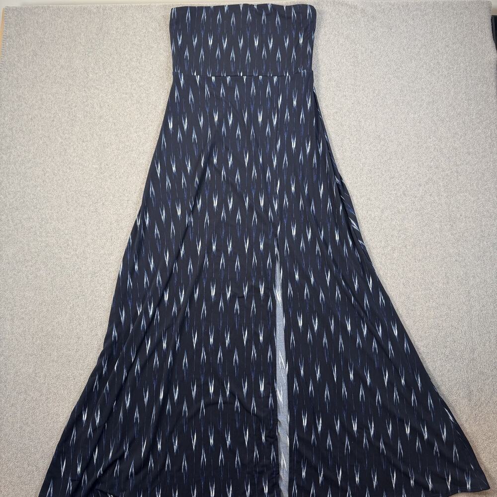 Banana Republic Women's Small Navy Blue Strapless Dress Side Slit